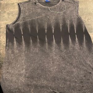 Black and Gray Sleeveless Top